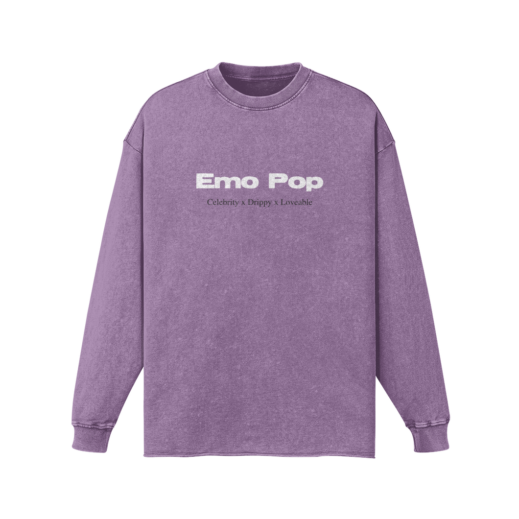 S.O.T.W.U.A. x Emo Pop Hits Only Celebrity x Drippy x Loveable Plum Longsleeve Snow Wash T-Shirt